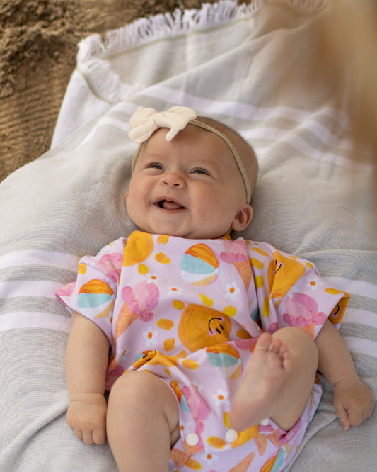 Pink Tides Tee Romper