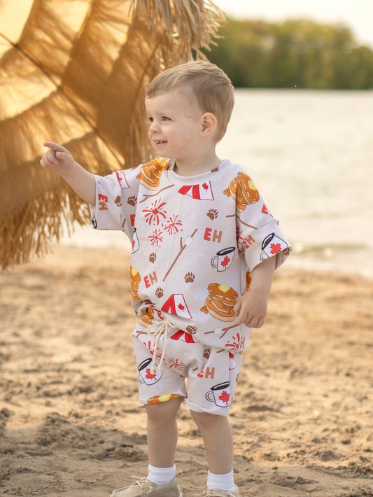 Camping in Canada Long Short Set