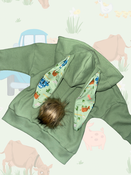 Spring Truck Bunny Hoodie