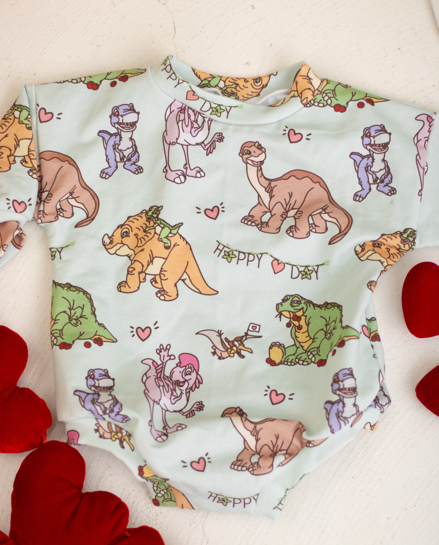 Be My Dino-tine Bubble Romper