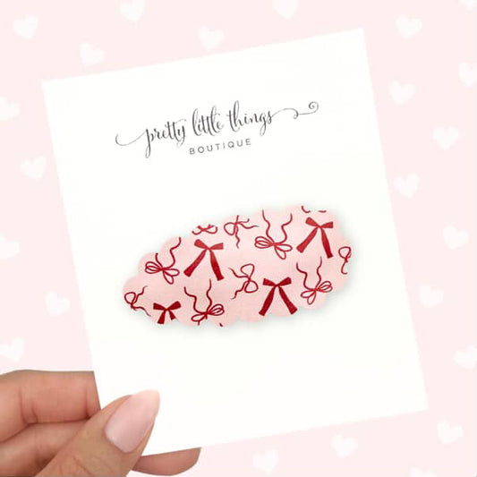 Little Valentine Bows Snap Clip - Pretty Little Things