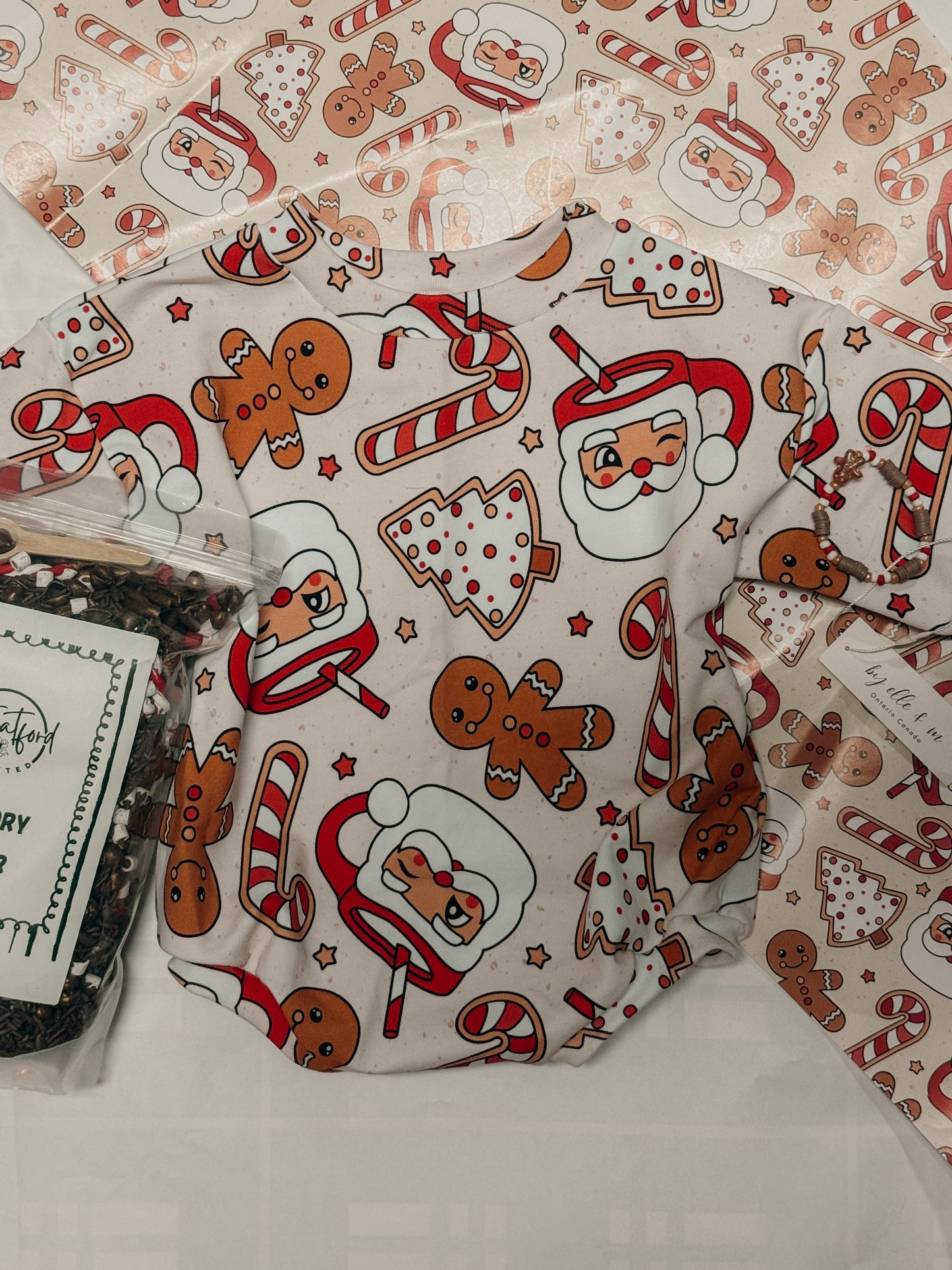 Santa Mugs Bubble Romper