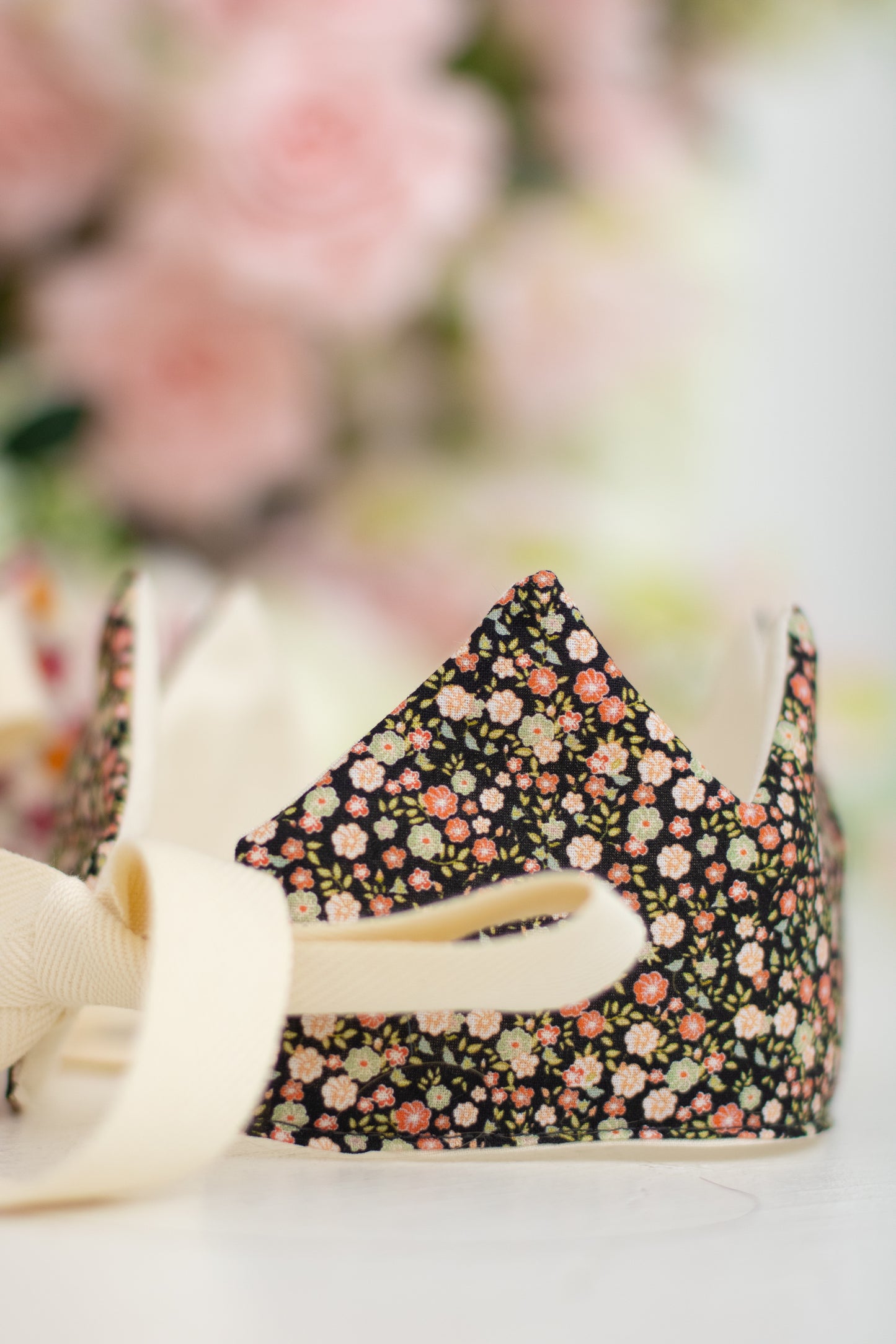 Dark Black, Pink and Green Floral Crowns (2 options)