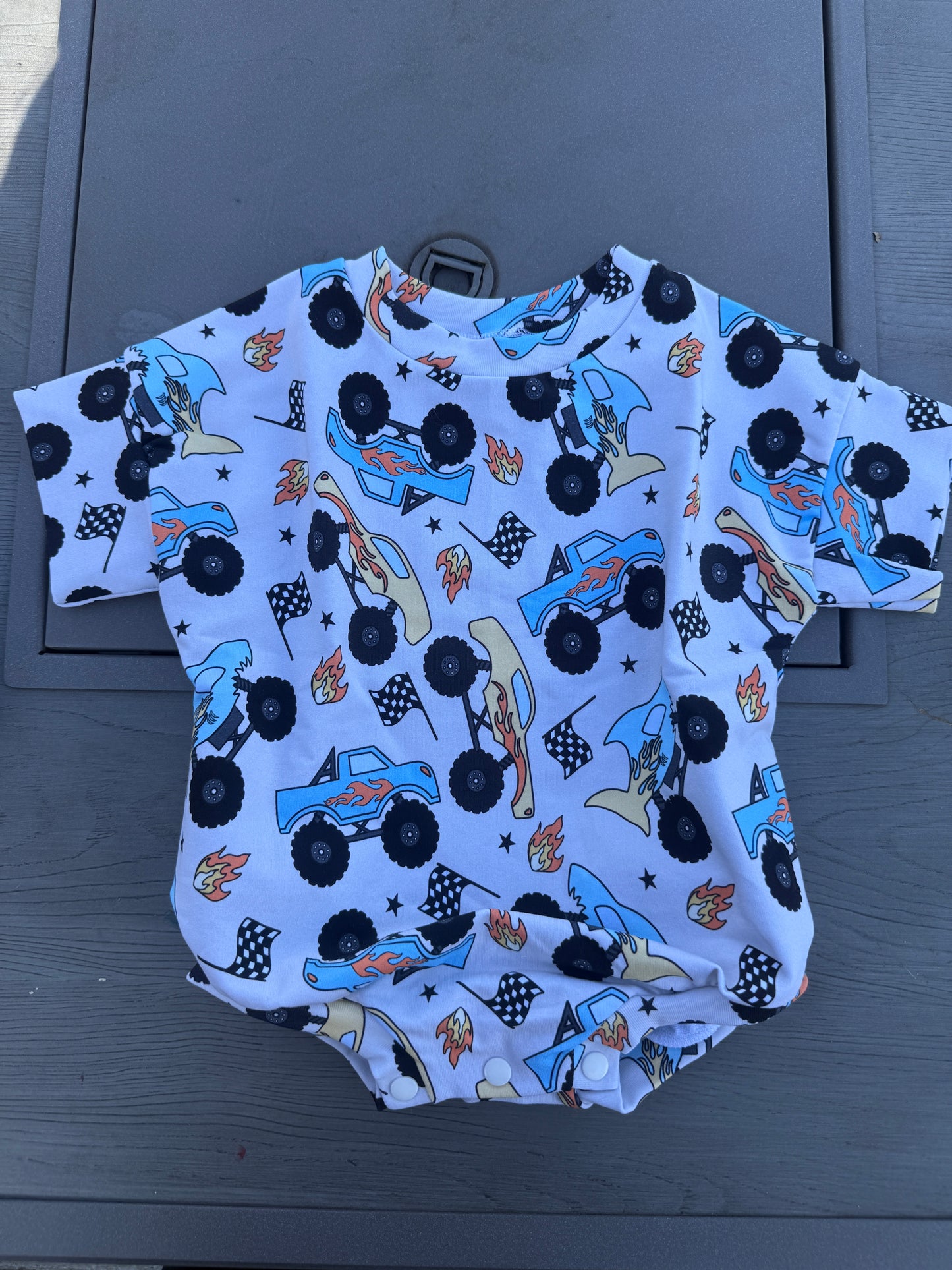 Monster Truck Tee Romper